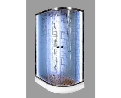 Душевая кабина DETO ЕМ1511 L N 110х80 см с LED-подсветкой и гидромассажем