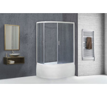 Душевой уголок Royal Bath RB 8120BK-C 120х80 см, с матовыми стеклами, правосторонний